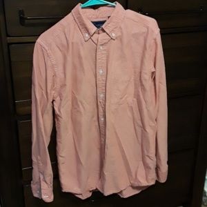 Pink cotton button down